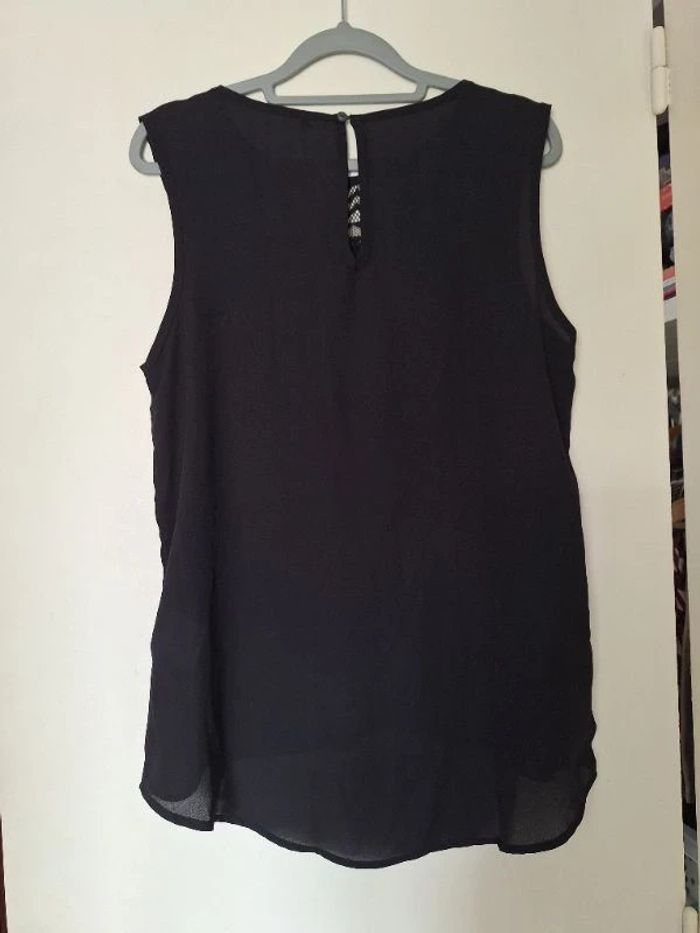Très beau Top long noir sans manches taille M - photo numéro 4