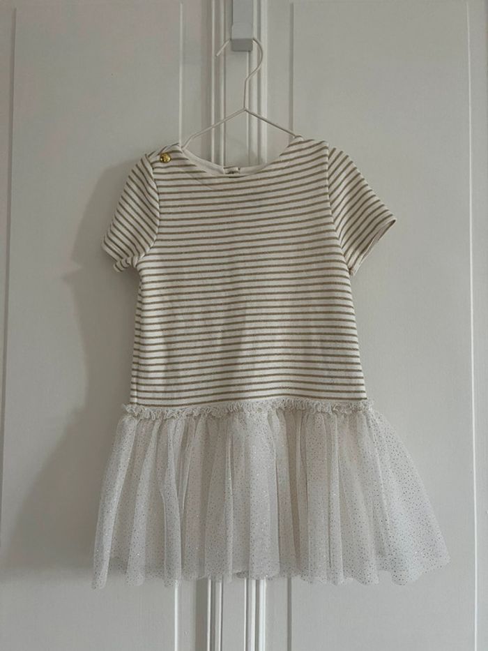 Ensemble robe dorée Petit Bateau 24 mois - photo numéro 2