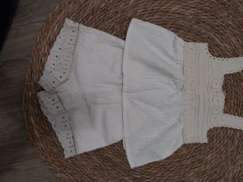 Ensemble fille Zara en Lin avec broderie