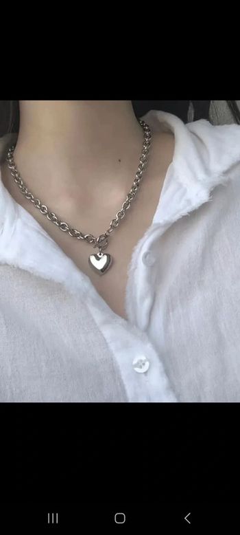 Cœur en chaîne avec bracelet