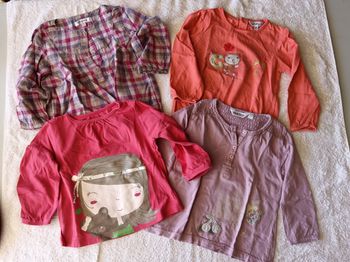 Lot hauts manches longues fille
