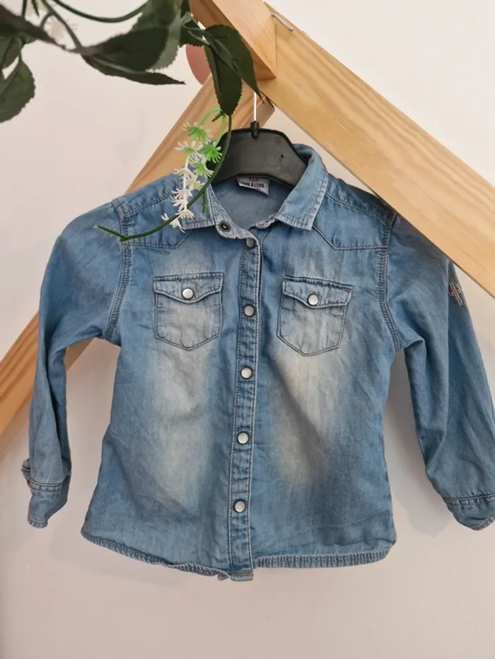 Chemise jean bleu