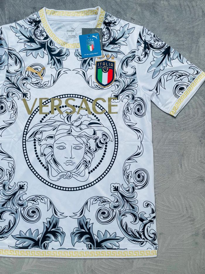 Maillot concept foot Italie blanc Versace taille S - photo numéro 3