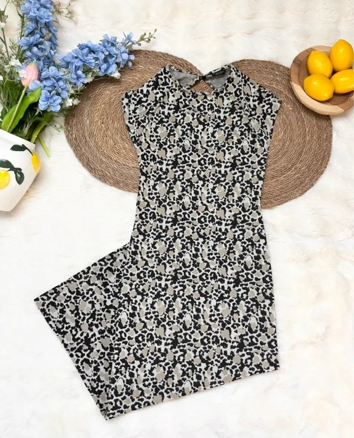 Robe longue léopard Zara taille S
