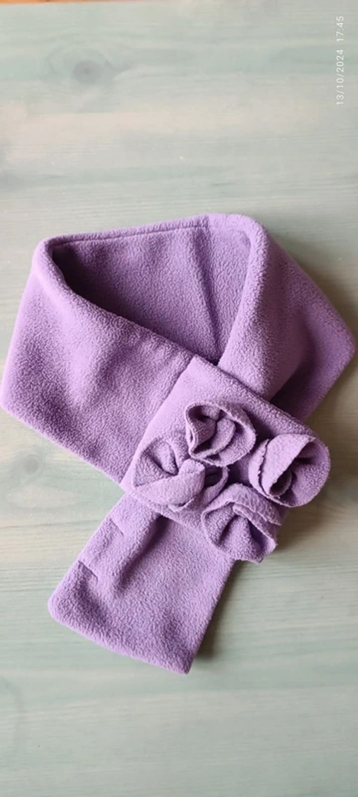 Ensemble bonnet et écharpe fille 3 mois - photo numéro 3