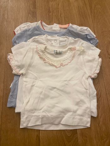 Lot de 4 t-shirt bébé fille 3M