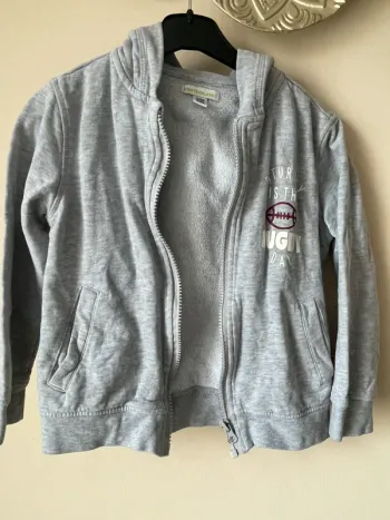 Gilet sweat zippe gris