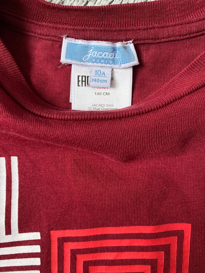 Teeshirt rouge Jacadi - 10 ans - photo numéro 4