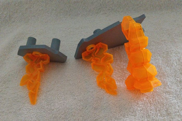 lot Playmobil rocher pierre orange fluo dinosaure flamme sur socle 3334880 - photo numéro 2