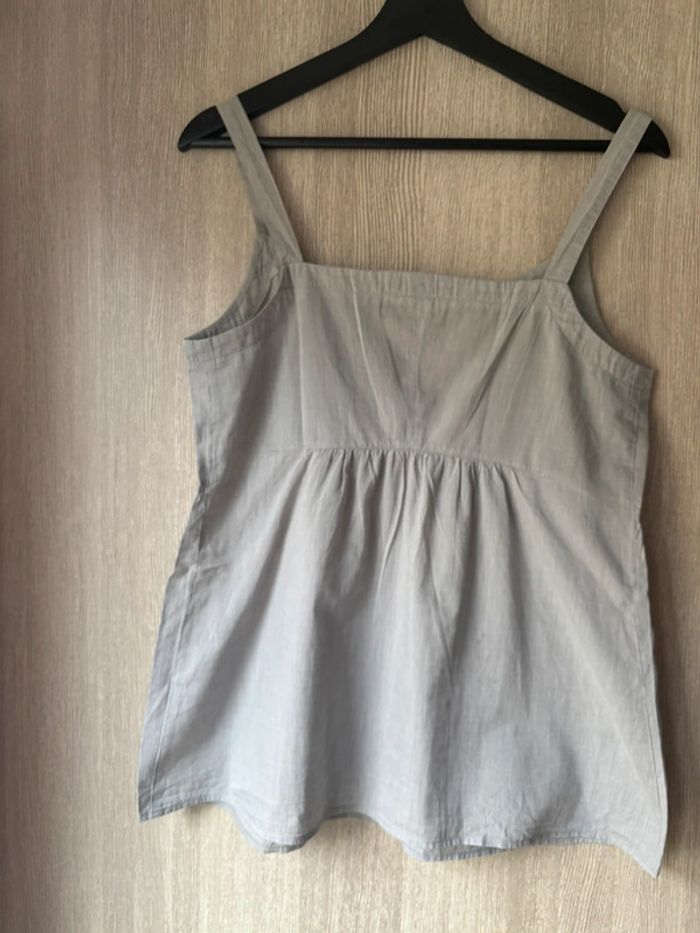 Top  en coton gris - Y2K - New man - T40 - photo numéro 8
