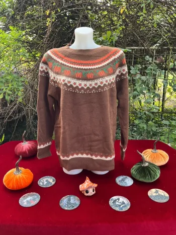 Pull Automnal Citrouilles Enchantées Super Doux Ne pique Pas !