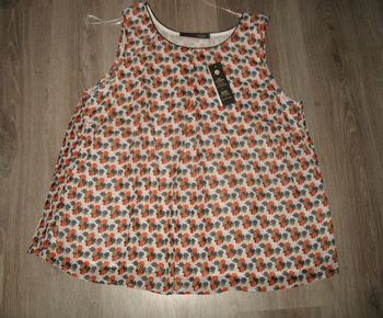 DÉBARDEUR ÉCRU A MOTIFS "TREND BY CAPTAIN TORTUE" - NEUF - TAILLE 42 - n°03