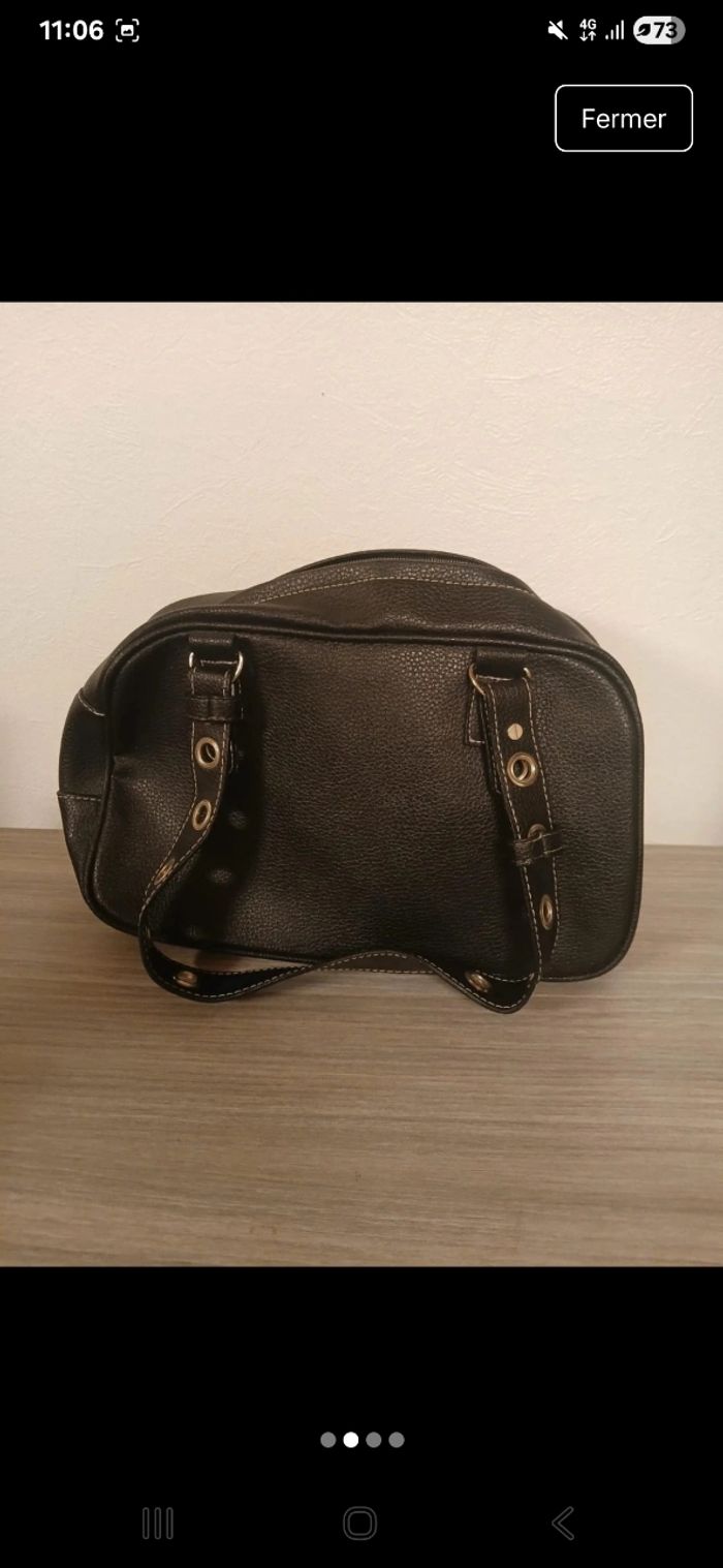 Sac à main similicuir noir - photo numéro 2