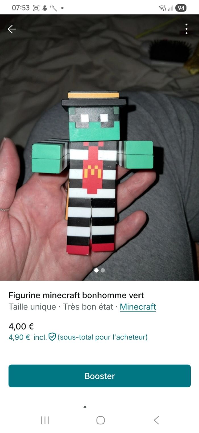Figurine minecraft verte