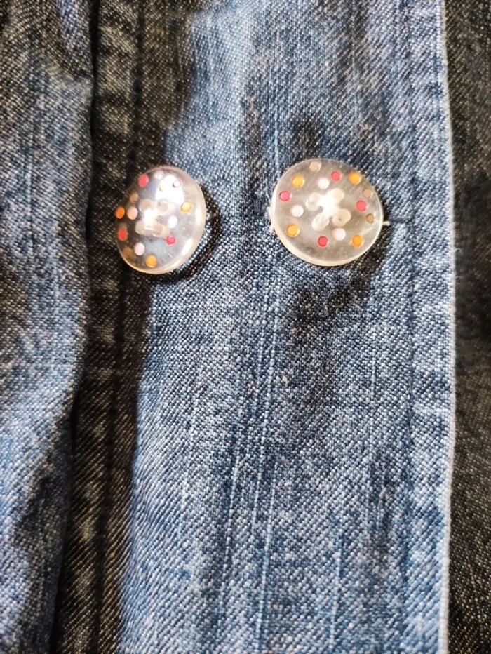 🍭 trench en jeans 🍬74 cm /12 mois - photo numéro 3