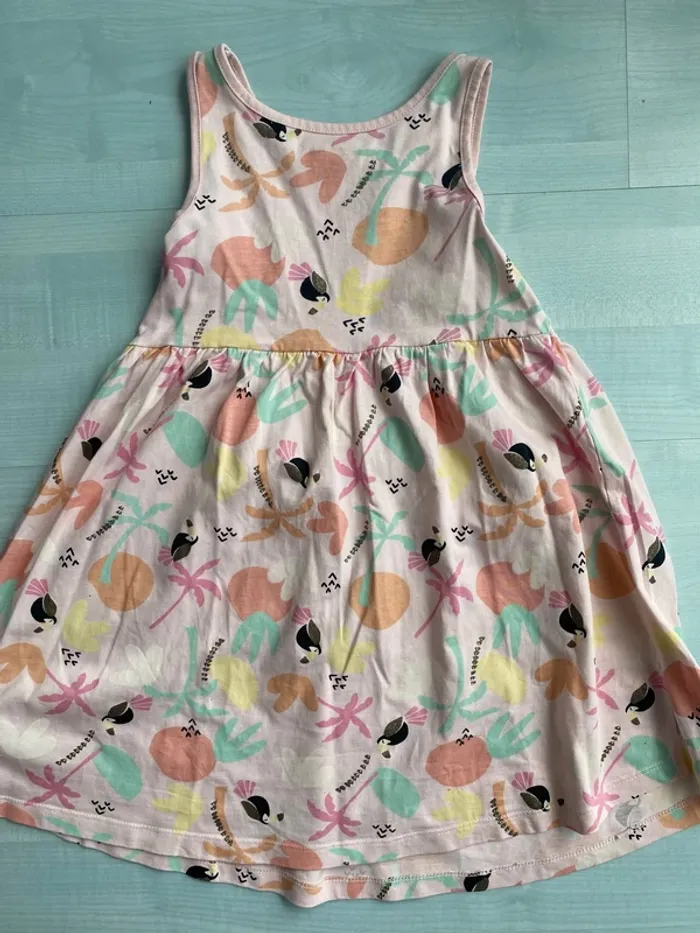 Robe estivale perroquet rose orchestra 8 ans - photo numéro 4