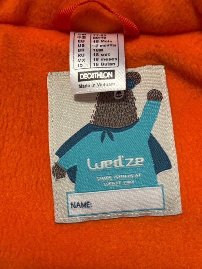 Combinaison de Ski Bébé Chaude et Imperméable Wedze - 18 Mois - photo numéro 3