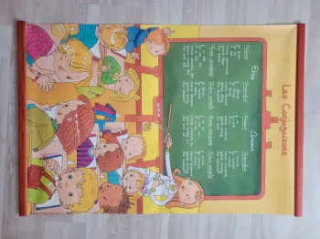 Poster affiche éducatif verbe