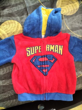 Gilet  polaire super man 6 mois