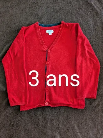 Gilet en V garçon 36 mois