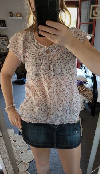 Chemise fleuri manche courte