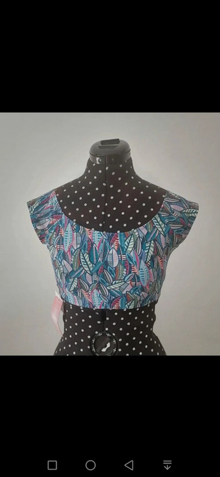 Haut de maillot de bain / croc top bleu / turquoise Taille 38 - photo numéro 2