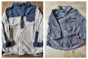 Lot 2 chemises 18 mois