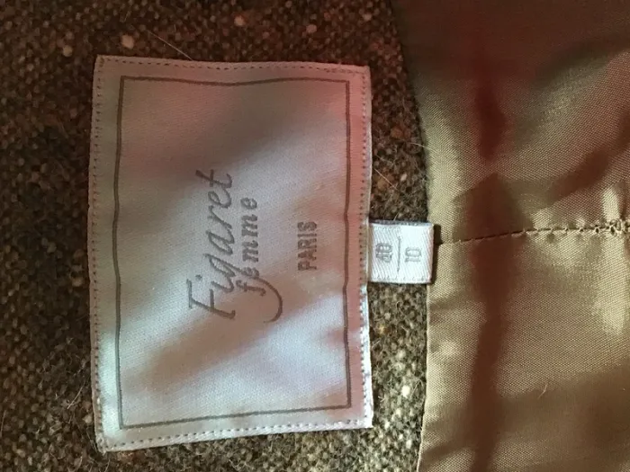 Veste marron chiné crème - photo numéro 4