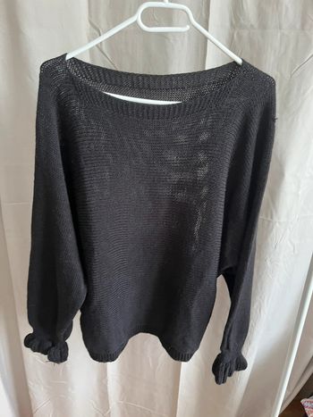 Pull col bateau manches resserrées taille M