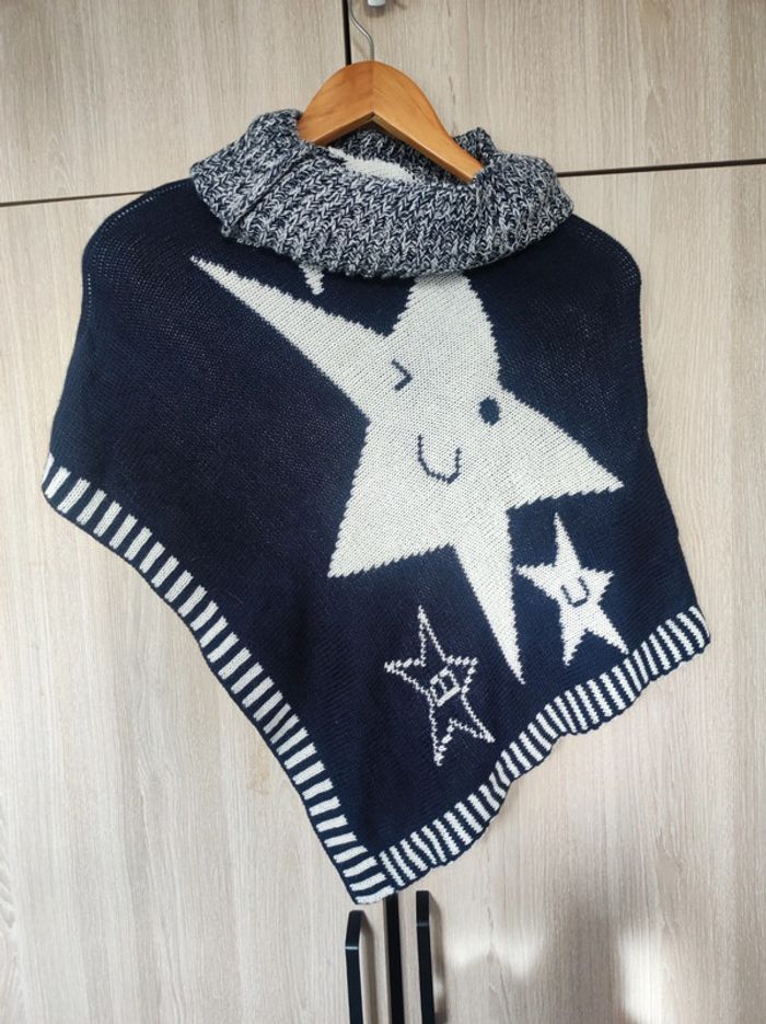Cape poncho etoile maille 8 ans - photo numéro 5