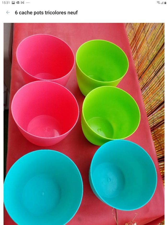 Lot de 6 cache pots  neuf