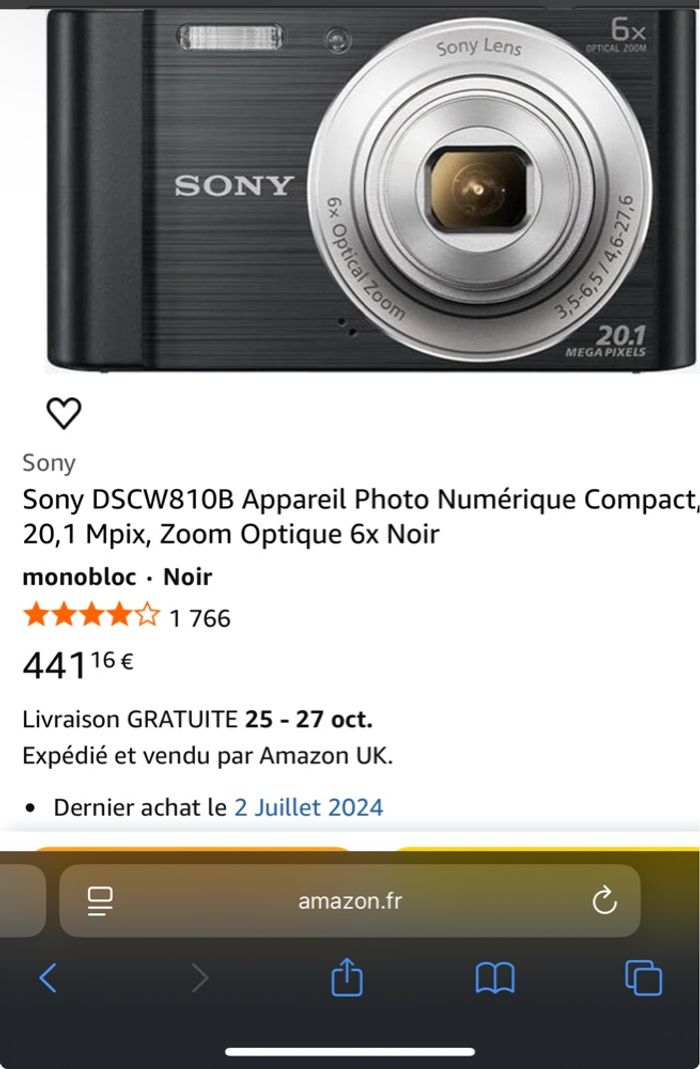 SONY CYBER-SHOT DSC-W810