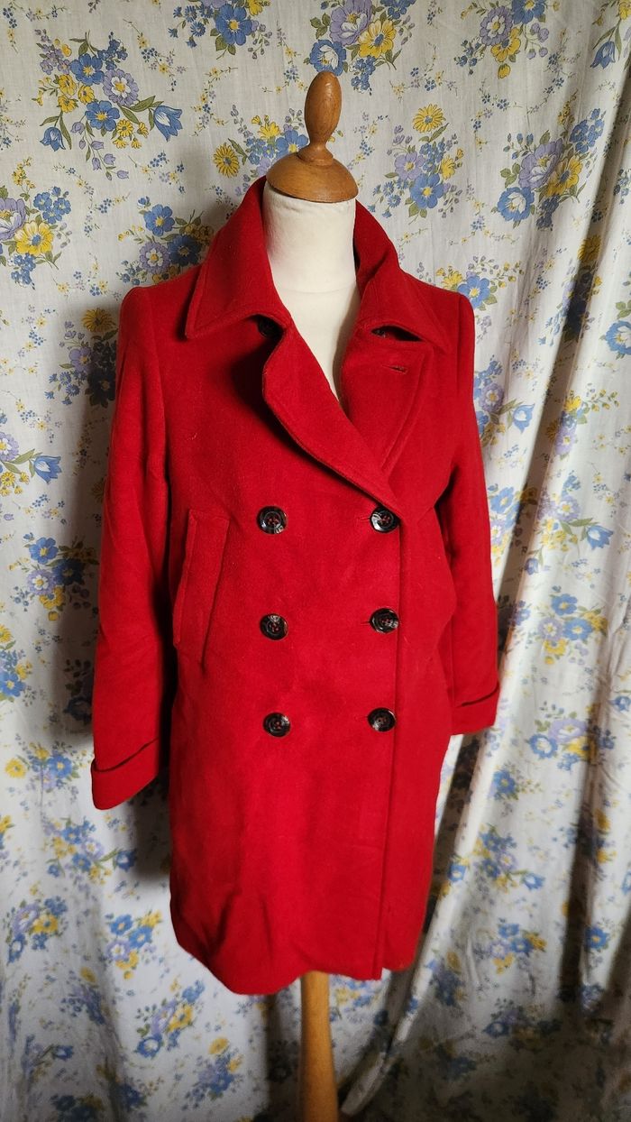 Manteau pardessus rouge Vintage