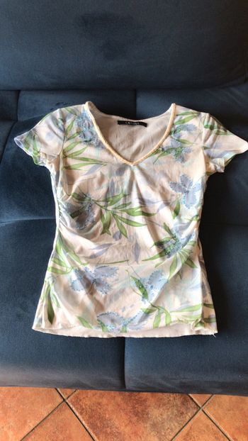 Caroll top avec sequins et perles motif bambou