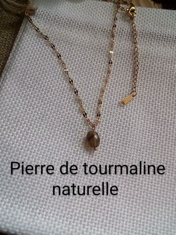 Collier pierre naturelle de tourmaline à facettes