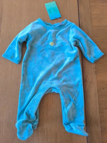 314496 Pyjama vert garçon 3 mois Moulin Roty