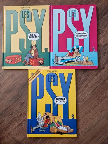 Lot 3 bandes dessinées Les psy