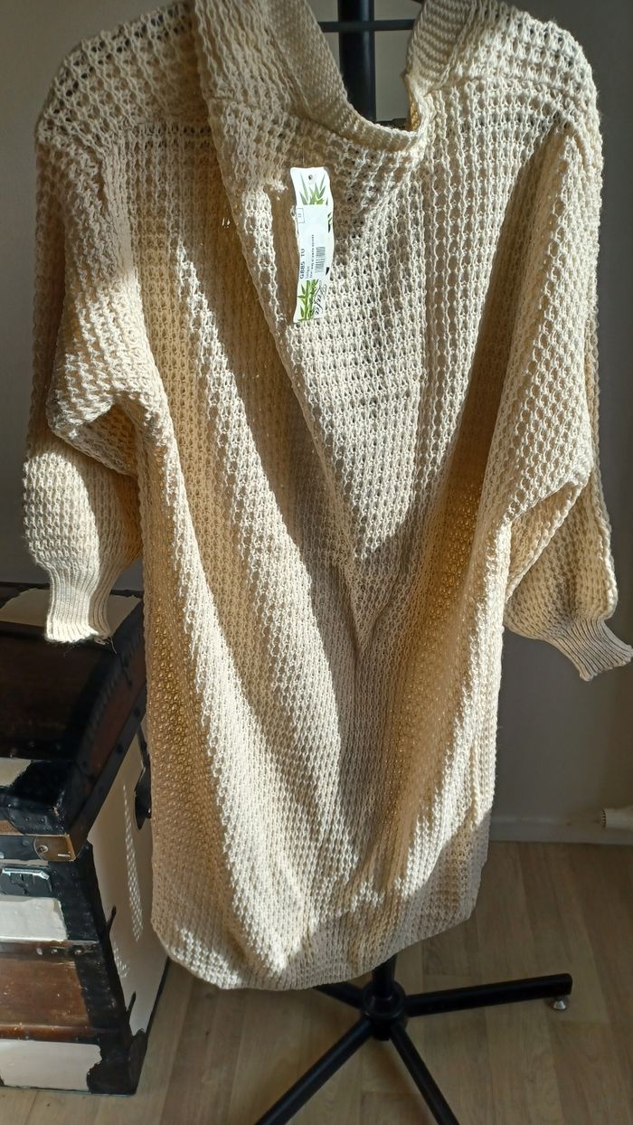 Gilet long et maille ajouré