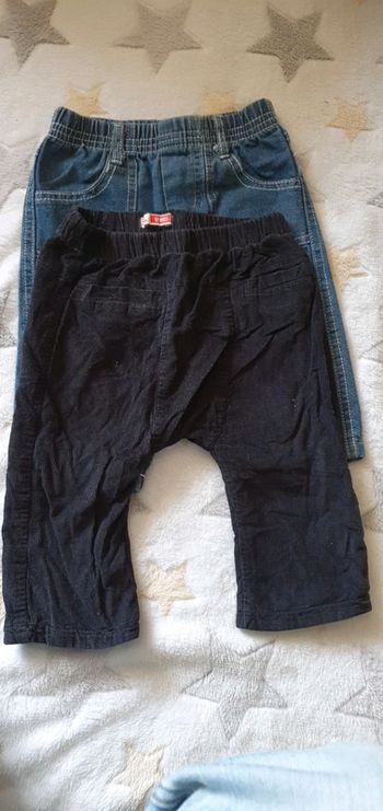 Pantalon velours noir bébé DPAM