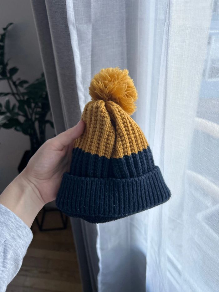 Bonnet bébé 6/12mois - laine et polaire