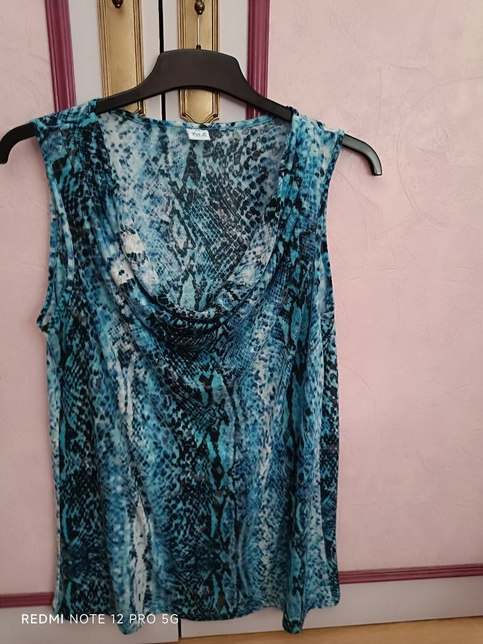 Tunique bleu imprimée M&S en T.XL (42) - photo numéro 10