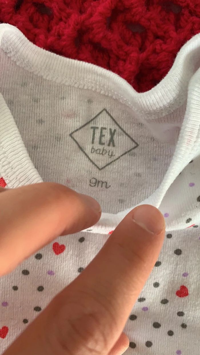 Lot de 2 bodies TEX Baby 9 mois - photo numéro 5