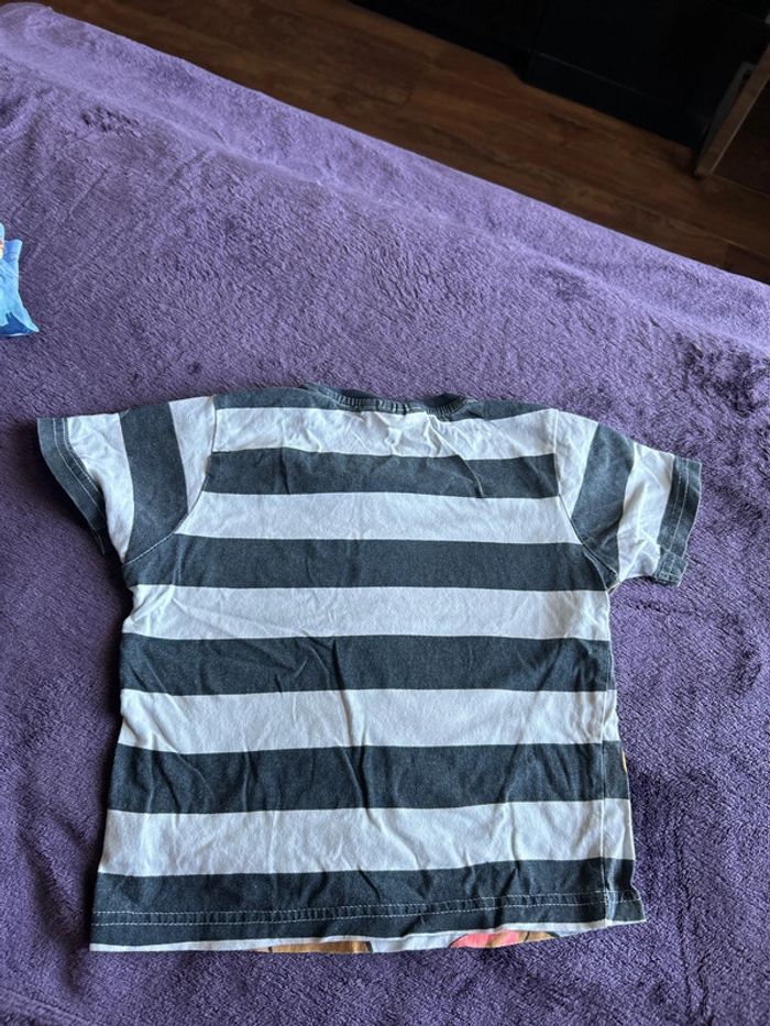t shirt pat patrouille rayé motifs chase taille 4ans - photo numéro 4