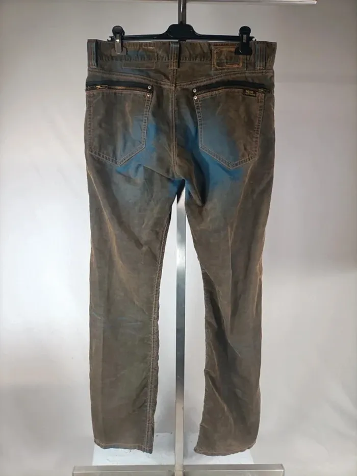 Teddy Smith - Tie & Dye Bleu Marron Pantalon Homme Style - Trend A185 - photo numéro 4