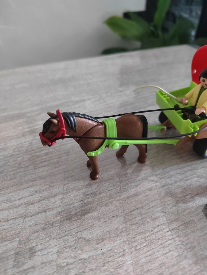 Petite calèche playmobil avec enfant et poney - photo numéro 3