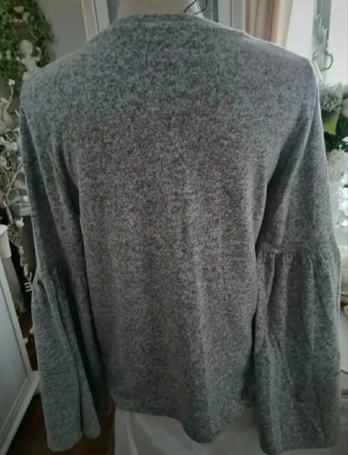 Pull gris tout doux Zara Taille M Neuf - photo numéro 3