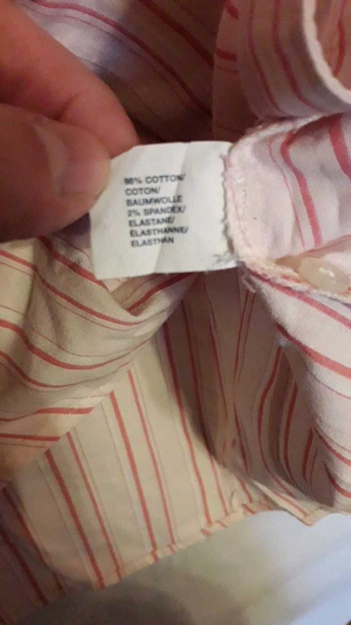 Gap chemisier rose à rayures taille S = 38 - photo numéro 4