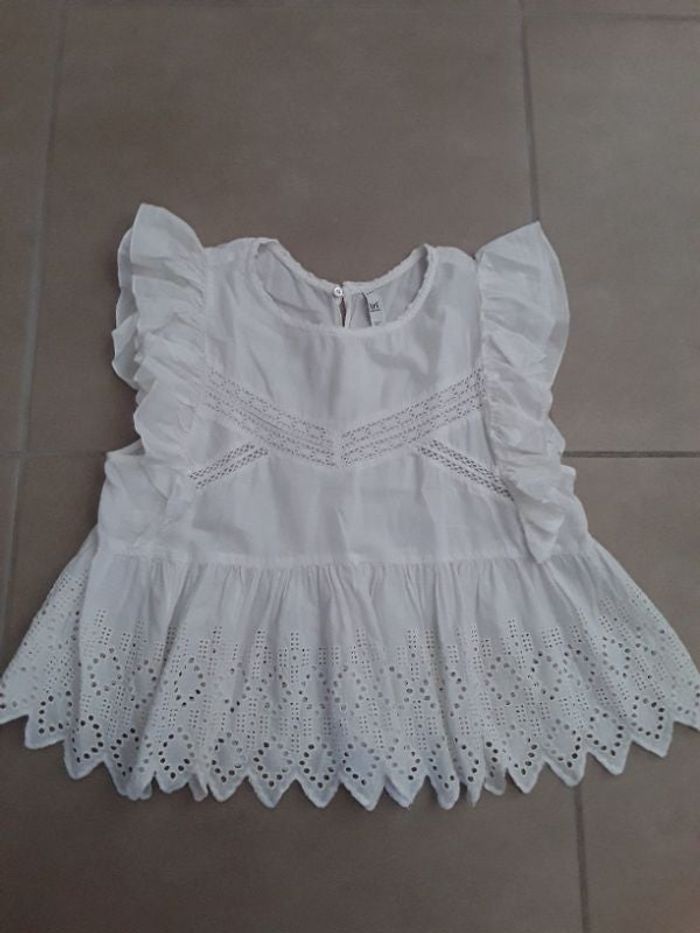 Blouse dentelle blanche femme XS ZARA TBE