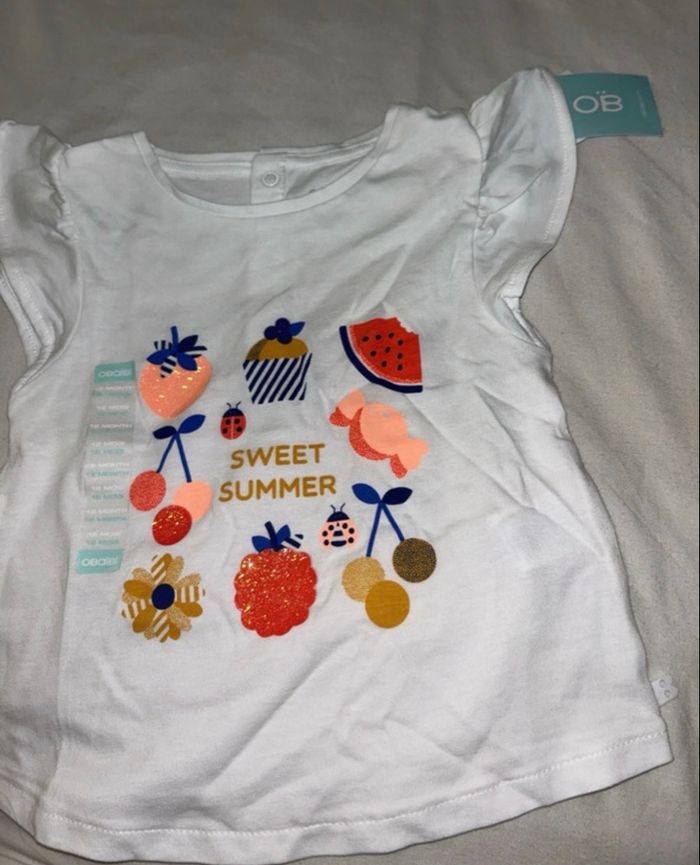 T shirt obaibi neuf 12 mois