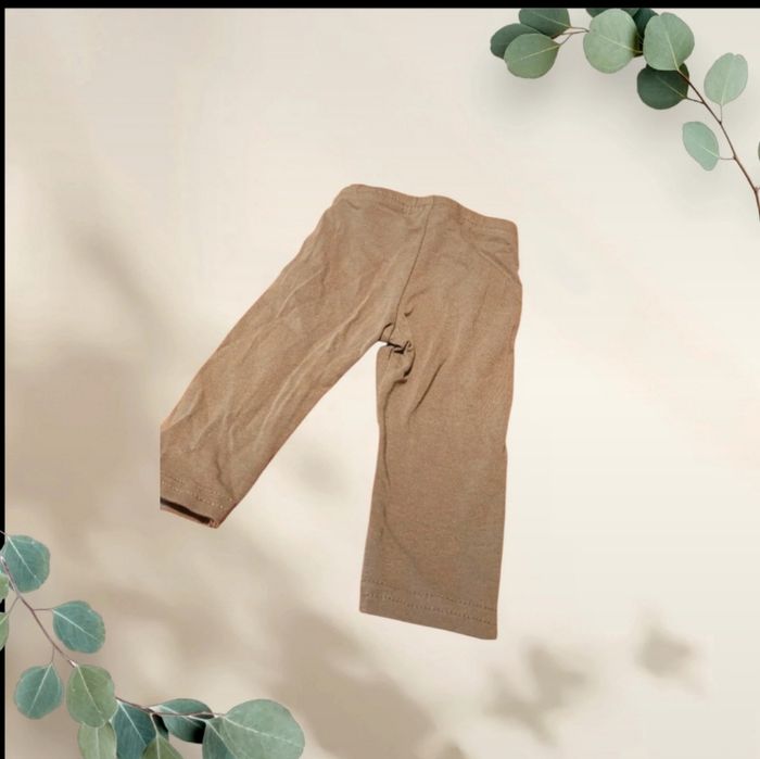 Legging/Pantalon léger bébé fille 3 mois - Marron Chiné - photo numéro 2